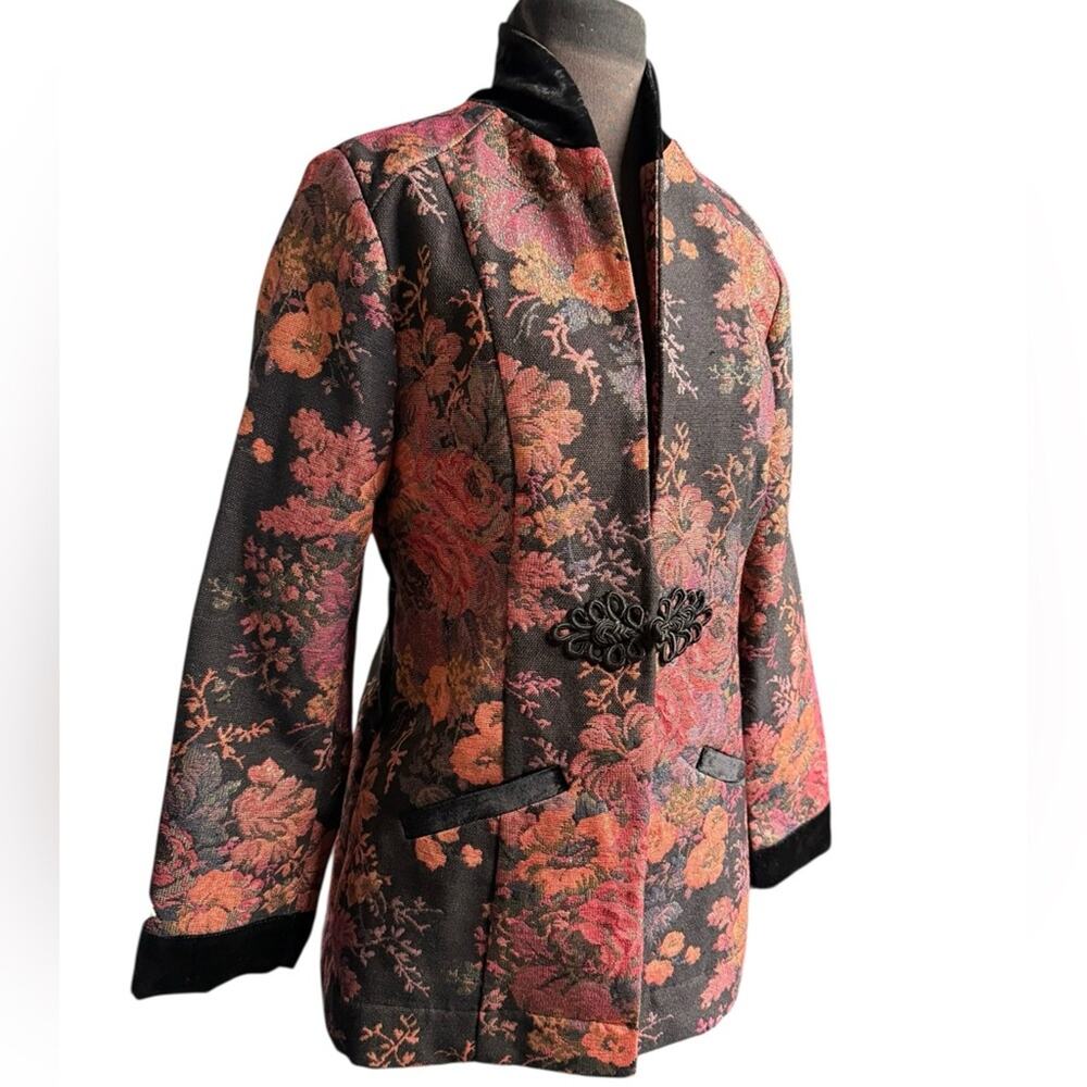 Soft Surrounding Westbury Garden Jacket Womens MP Metallic Boho Glam Tapestry